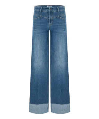 CAMBIO - Antonia mid blue splinted cut hem - Gr. - 40/32