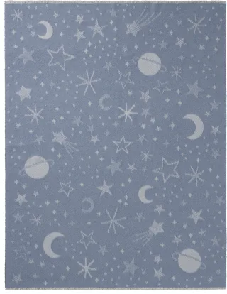 Biederlack Babydecke "Babydecke Universe" 75 x 100, mit kurzen Fransen