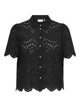 ONLY CARMAKOMA - CARVALAIS S/S SHIRT WVN NOOS Black - Gr. - 46