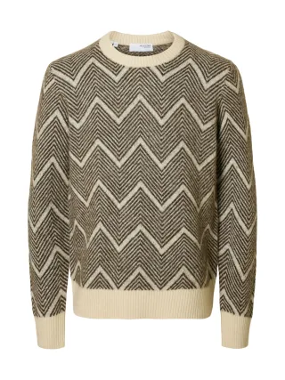 SELECTED MEN - SLMRAI LS KNIT CREW NECK NOOS - Gr. - L