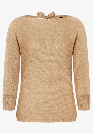MORE & MORE - Fledermauspullover beige - Gr. - 36