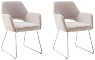 MCA furniture 4-Fußstuhl "BEVERLY" (Set) 2 Stk.Esszimmerstuhl,Chenilleoptik,360drehbar,Sitzhöhe 49cm,belastbar 120kg