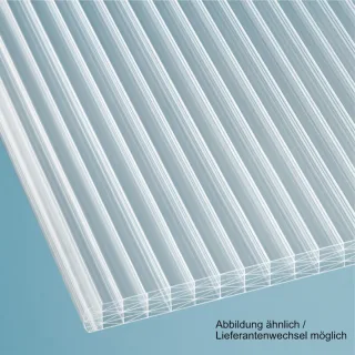 Polycarbonat Stegplatte | X-Struktur | Thermo | 25 mm | Breite 980 mm | glasklar
