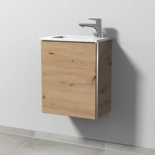 Sanipa 3way Waschtischunterbau zu Duravit ME by Starck Waschtisch mit 1 Tür, Eiche Natural-Touch BR72085