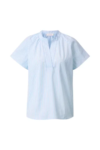 Rich & Royal - Cotton stripe blouse skyway blue - Gr. - 40