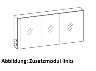Artiqua LED-Spiegelschrank, Oxid Dunkelgrau quer, 071-SET-3-15-ZA-723 071-SET-3-15-ZA-723