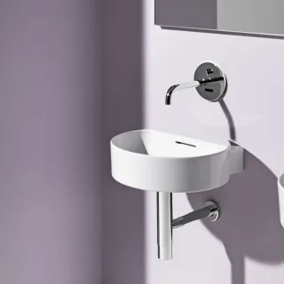 LAUFEN Handwaschbecken VAL, 1 Hahnloch, mit Überlauf 400x425 weiß matt, H8112817571041 H8112817571041