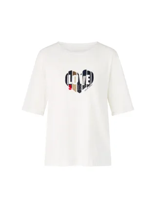 Marc Cain Sports - T-Shirt aus 100 % Baumwolle off-white - Gr. - 46