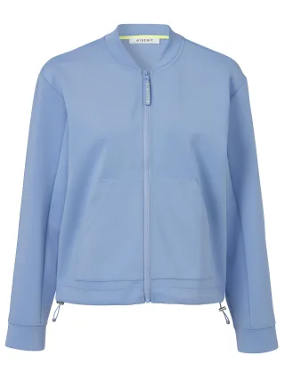 eiszeit - Jacke Kragen 1/1 Arm Zipper Streifen cornflower blue/lime - Gr. - 48