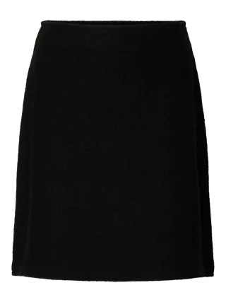 SELECTED WOMEN - SLFDARLA HW KNIT SKIRT black - Gr. - M