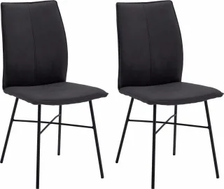 NIEHOFF SITZMÖBEL 4-Fußstuhl "Capri" (Set) 2 Stk.Bezug in Microfaser oder Leder, Stativgestell aus Eisen