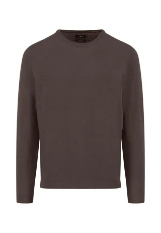 Fynch Hatton - Pullover mit Rundhalsauschnitt braun - Gr. - XL