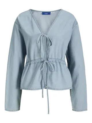 JJXX - JXKENNEDY STRING DENIM SHIRT DNM light blue denim - Gr. - XL