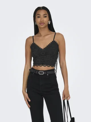 ONLY - ONLHONEY STRAP TOP JRS black - Gr. - L