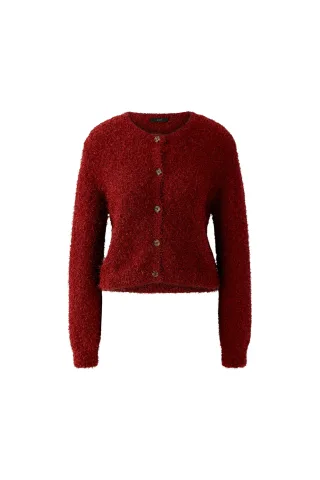 Oui - Strickjacke red pear - Gr. - 42