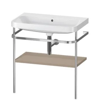 Duravit Happy D.2 Plus c-shaped Set mit Metallkonsole Leinen Matt 775x490x850 mm - HP4837N7575 HP4837N7575