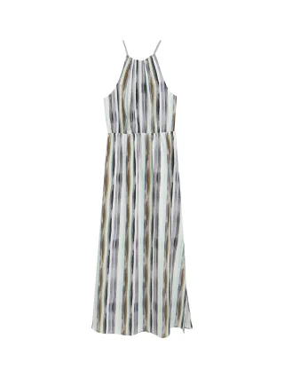 Denim Tom Tailor - Neckholder Maxi-Kleid watercolor stripe - Gr. - M