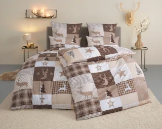OTTO home Bettwäsche "Nicholas" 2 Stk. Weihnachtsbettwäsche, Winter, in 3 Qualitäten verfügbar