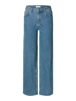 SELECTED WOMEN - SLWWIDE BEA-KORI LIGHT BL HW JEANS NOOS Light Blue Denim - Gr. - 27/32