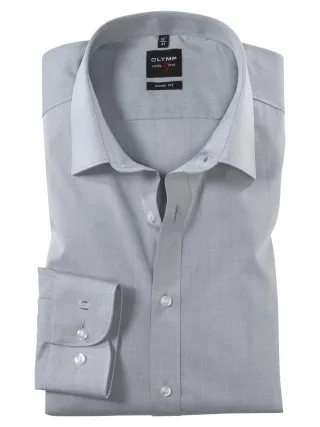 OLYMP - Body Fit : Hemd grau - Gr. - 37