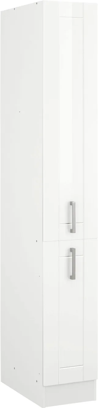 KOCHSTATION Apothekerschrank "KS-Tinnum" 30 cm breit, 200 cm hoch, Metallgriffe, MDF Fronten, Auszüge