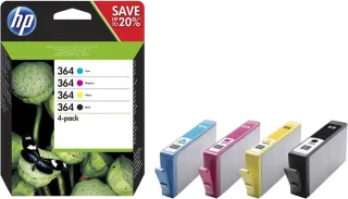 HP 364 Ink Cart CMYK Combo 4-Pack (4-farbig)
