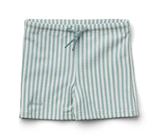 Liewood Otto Seersucker Badehose Sea blue white Gr.110