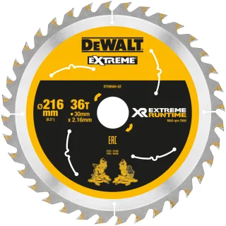 DEWALT XR EXTREME Kreissägeblatt stationär Feine Schnitte - DT99569-QZ