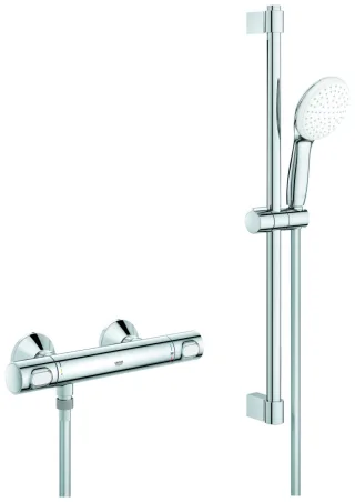 GROHE Thermostat-Brausebatterie Grohtherm 500 34796_1 mit Brausegarnitur 600mm chrom, 34796001 34796001