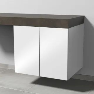 Sanipa Anbau-/Solitärschrank 2morrow (P2392) 510x600x520 Weiß-Glanz, P239278 P239278