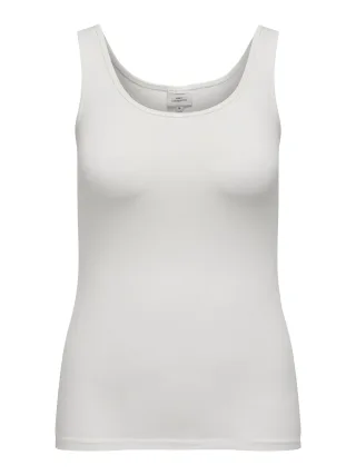 ONLY CARMAKOMA - CARTIME LIFE TANK TOP JRS cloud dancer - Gr. - S-42/44