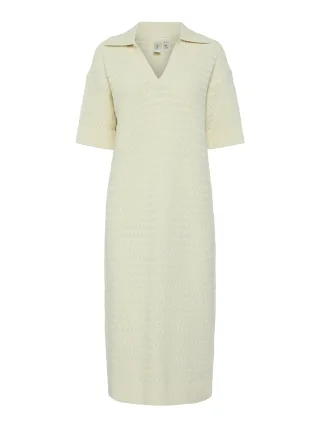 Y.A.S - YASCIBYL 2/4 LONG KNIT DRESS birch - Gr. - XS