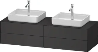 Duravit White Tulip Konsolenwaschtischunterbau wandhängend Graphit Seidenmatt 1300x550x408 mm - WT48 WT4868B58580000