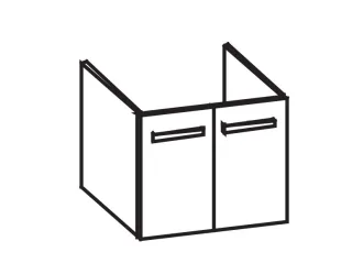 Artiqua 413 Waschtischunterschrank für Renova Plan 222265, 222266, 222267, 222268 Quarzgrau Matt Sel 413-WU2T-K59-7163-173