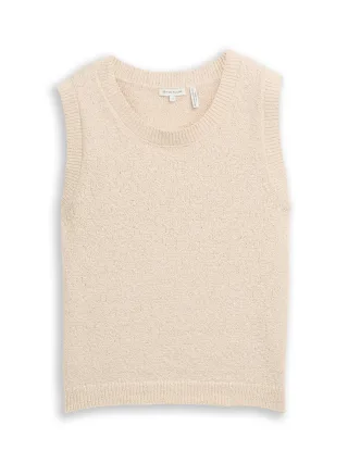 Tom Tailor - Pullunder mit Rundhalsausschnitt sand stone beige - Gr. - XL