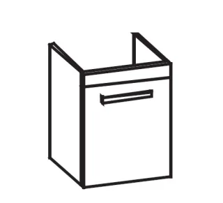 Artiqua 414 Waschtischunterschrank für Sentique 514365, 514366 Stahlgrau, 414-WUT-V14-R-7142-88 414-WUT-V14-R-7142-88