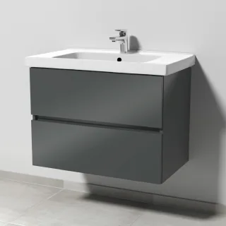 Sanipa Solo One Harmonia Waschtisch-Set 800mm, anthrazit-glanz PS03179