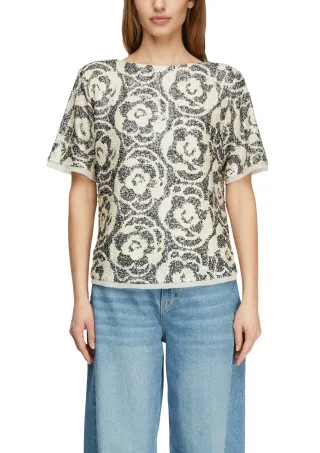 comma - Bluse beige|grau - Gr. - 34