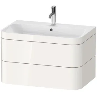 Duravit Happy D.2 Plus c-bonded Set wandhängend Weiß Hochglanz 775x490x480 mm - HP4637O2222 HP4637O2222