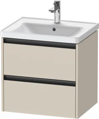 Duravit Ketho.2 Waschtischunterbau wandhängend Taupe Supermatt 584x455x549 mm - K25281083830000 K25281083830000