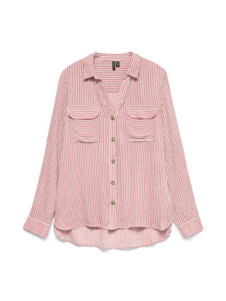 VERO MODA - VMBUMPY L/S SHIRT NEW WVN NOOS Coral Paradise - Gr. - XL