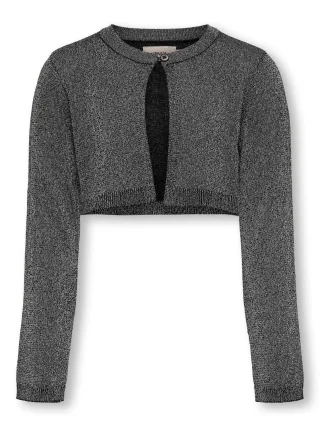KIDS ONLY - KOGELIN L/S GLITTER BOLERO KNT black - Gr. - 158/164