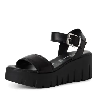Tamaris - Da.-Sandalette black leather - Gr. - 39