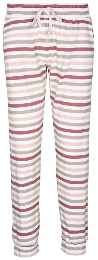 IN LINEA - Da.-Bündchenhose Feininterlock ecru stripe - Gr. - 36