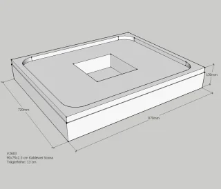 Neuesbad Wannenträger für Kaldewei Scona 750x900x23 SD24017