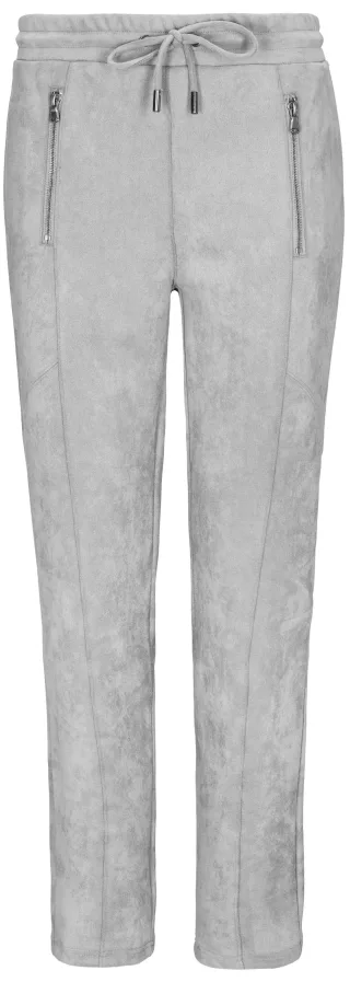 zab company - Da. Kunstlederhose, Velour graphit - Gr. - 46