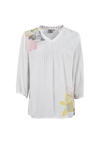 squesto - Bluse 3/4 weiß - Gr. - 36