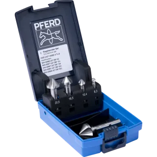 PFERD TOOLS HSSE-Kegelsenker-Set UGT 5-tlg. DIN 335 C 90° Ausführung Co5 mit Ungleichteilung - 25202194