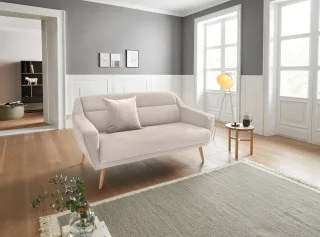 OTTO home 2-Sitzer "Bille" mit Naht im Rückenkissen und Eiche-Beinen, Design by Morten Georgsen