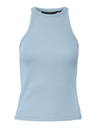 VERO MODA - VMCHLOE SHORT TANK TOP JRS NOOS cool blue - Gr. - XS
